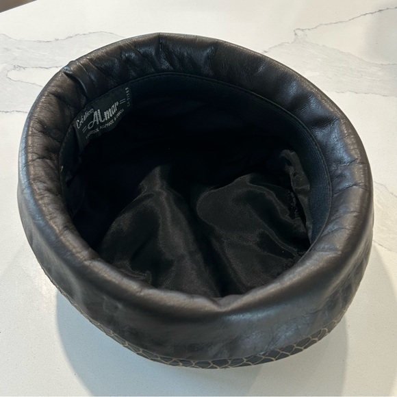 Vintage Leather Bucket Hat - Picture 9 of 10